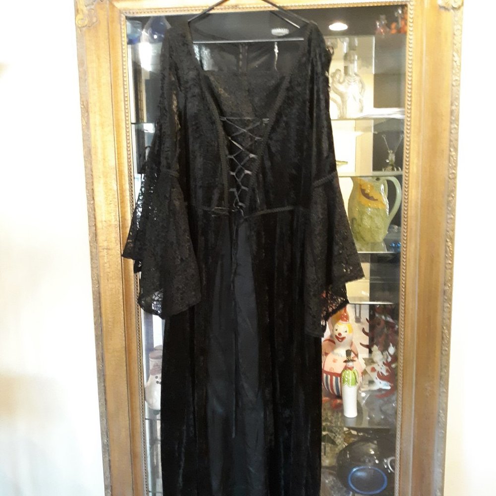 Lip Service Vintage Medieval Corset Gothic Bell Sleeve Renaissance Dress XL flaw